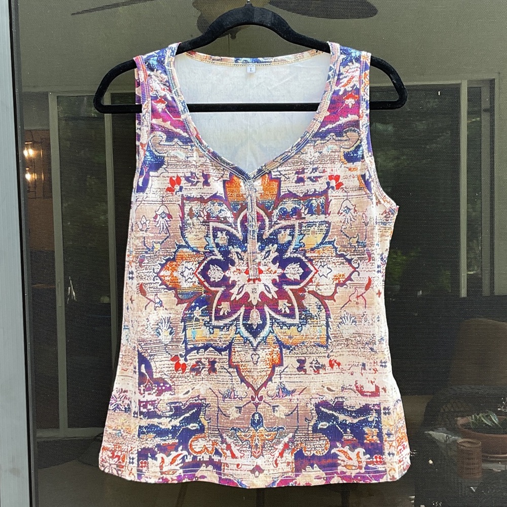 Women’s Mandala Top,Size Large